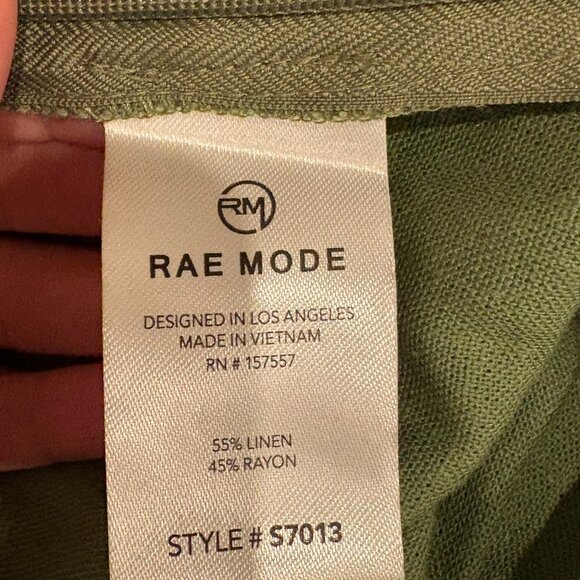 Rae Mode Linen Skort Olive green - Picture 5 of 5